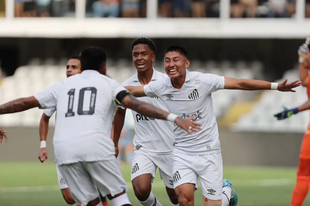 gol do Santos contra o Corinthians, na final do Paulista Sub-20