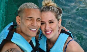 Atlético Mineiro Guilherme Arana e esposa