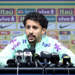 Marquinhos entrevista coletiva na Seleção