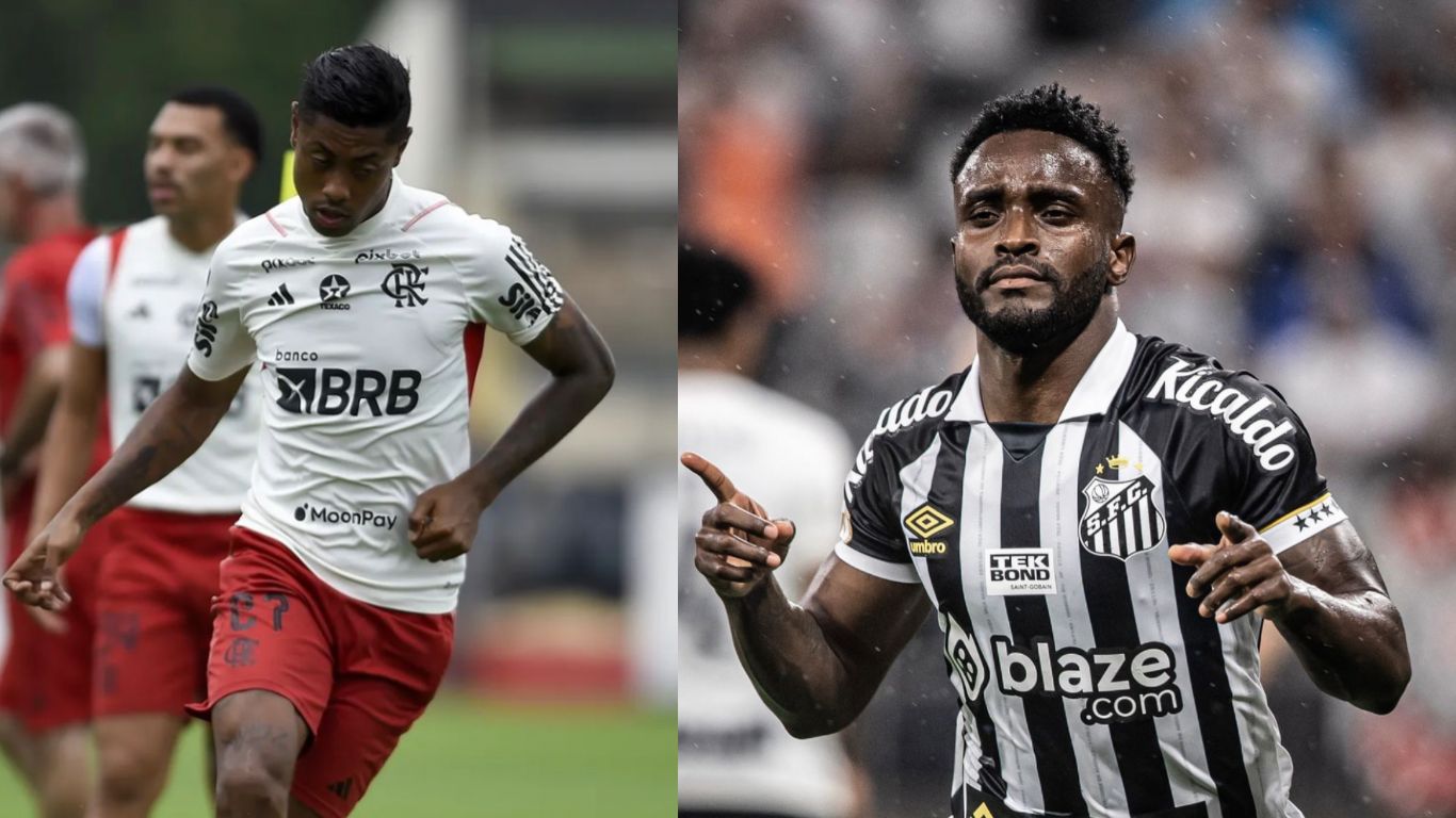 Flamengo x Santos disputa distinta em campo