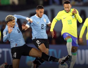 Brasil perde para Uruguai por 2 a 0