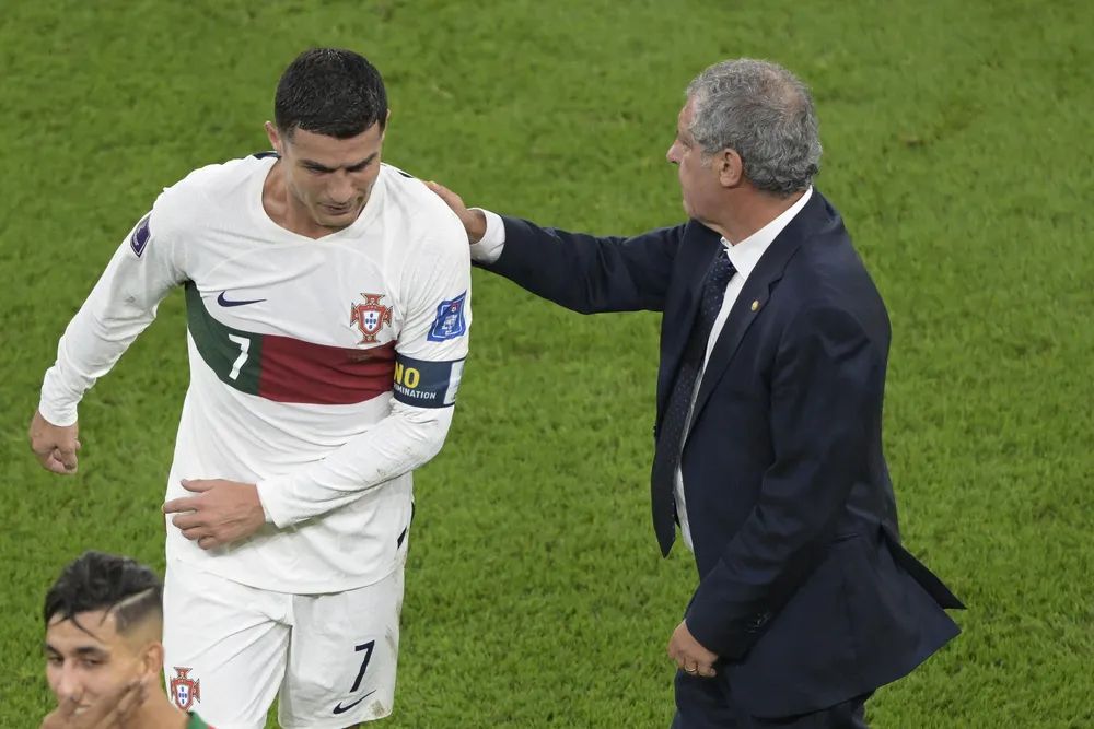 Cristiano Ronaldo magoa com Fernando Santos