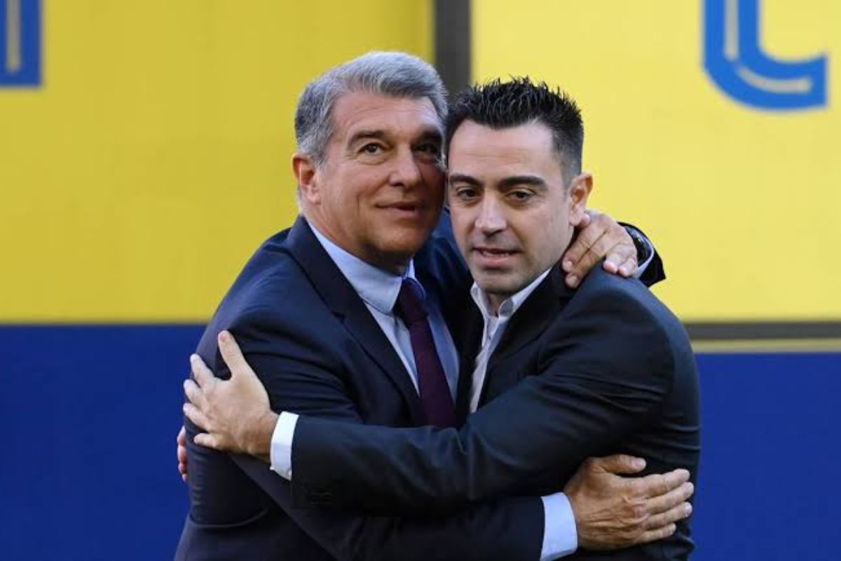 Joan Laporta fala sobre saída de Xavi do Barcelona Foto: Reprodução