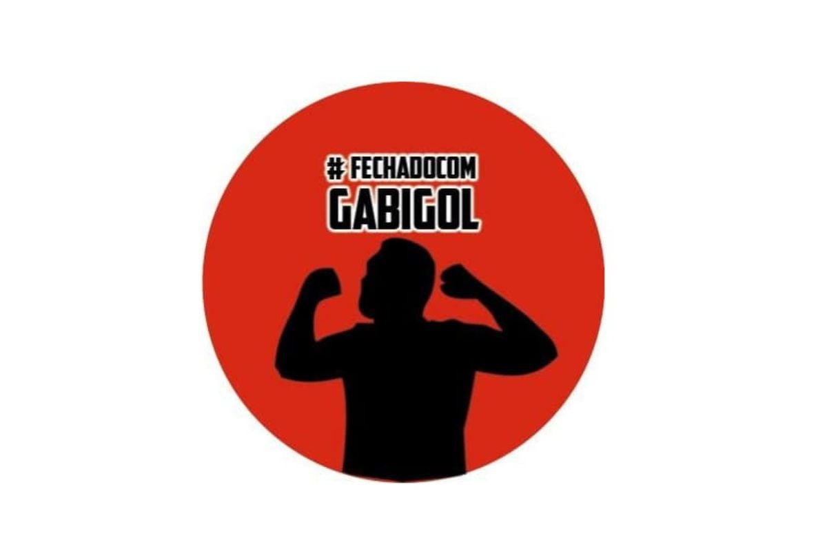 Adesivo em apoio ao Gabigol distribuído no Maracanã Foto: Reprodução