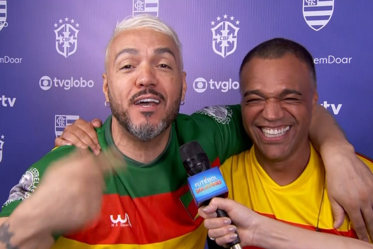 Belo e Denílson em paz Foto: Reprodução